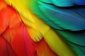 Vibrant close-up of bird's feathers, perfect for nature themes