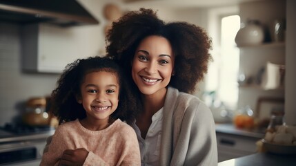 Embracing Black Daughters with Mom in Calming Kitchen | Long Distance Love