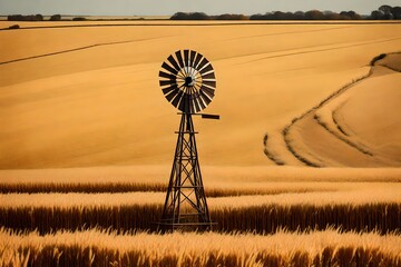 old windmill in the field