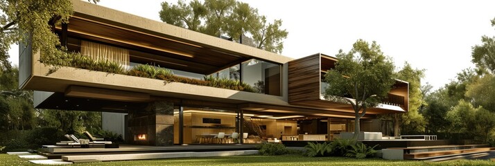 Modern Luxury Living: Architectural Masterpiece With Panoramic View and Relaxing Patio