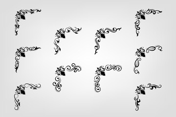 Text separator Baroque decoratice divider book typography ornament design elements vintage dividing shapes Border illustration