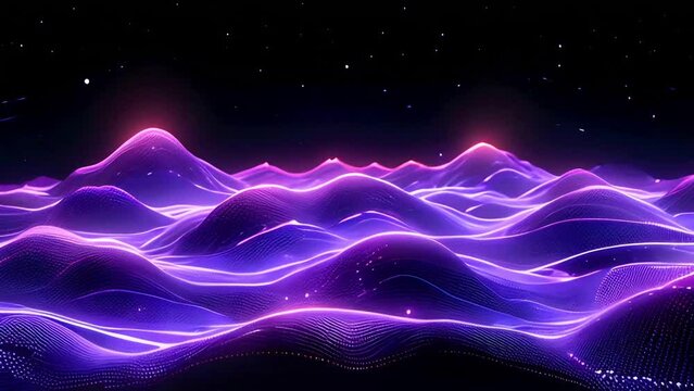 Ethereal, background conveying computer technology and the Internet in the form of neon waves