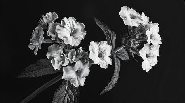 Verbena plant in a monochromatic setting.