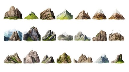 A collection of rocks placed closely together. Suitable for geology or nature-themed designs