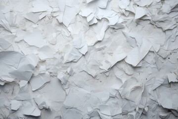 A detailed shot of a white wall with paper attached. Suitable for backgrounds or textures