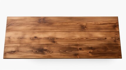 Simple wooden cutting board on a clean white surface. Ideal for kitchen or food-related concepts