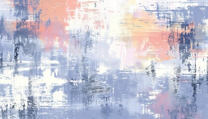 Abstract patterns in serene lavender and peach, evoking the beauty of spring s awakening