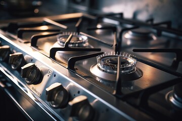A detailed view of a stove top burner, ideal for illustrating cooking concepts