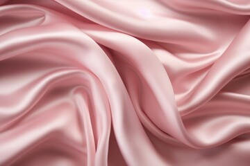 Close up of pink satin fabric, suitable for fashion design projects