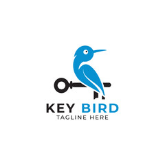 key bird vector illustration logo template
