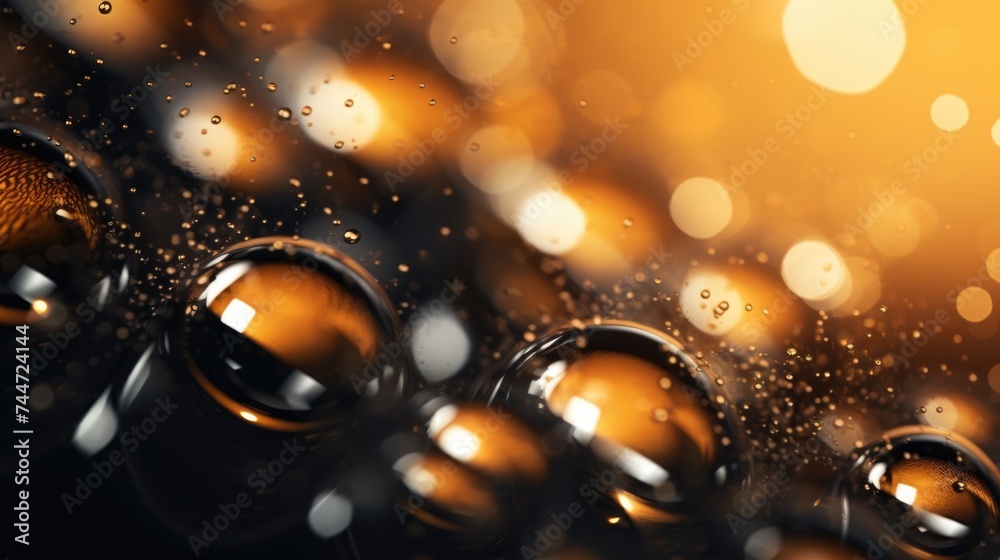 Poster Detailed image of bubbles. Ideal for design projects