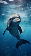 Dolphin in the water.