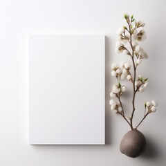 Stunning White Card Invitation Mockup on a Clean Background