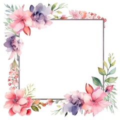 Spring Flower White Frame Mockup with Free Space for Text