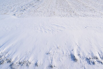 wind shaped snow surface