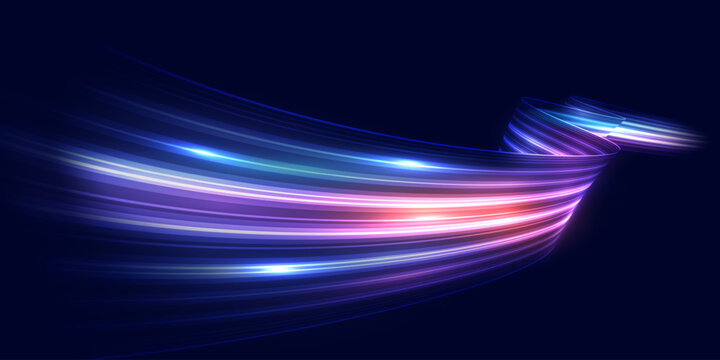 Abstract high speed light background. Futuristic digital technology concept, big data, network connection, AI, communication. Pattern for banner, poster, website. Vector eps10.