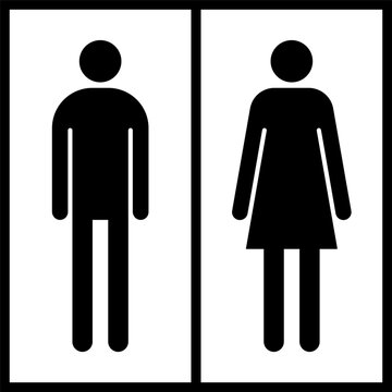 black man and woman icon in black square,vector illustration.