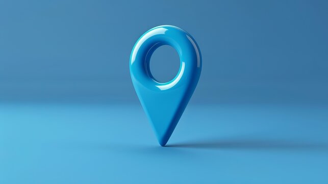 The perfect 3d map pointer on vibrant blue background | stunning adobe stock image for navigation, travel, and location concepts