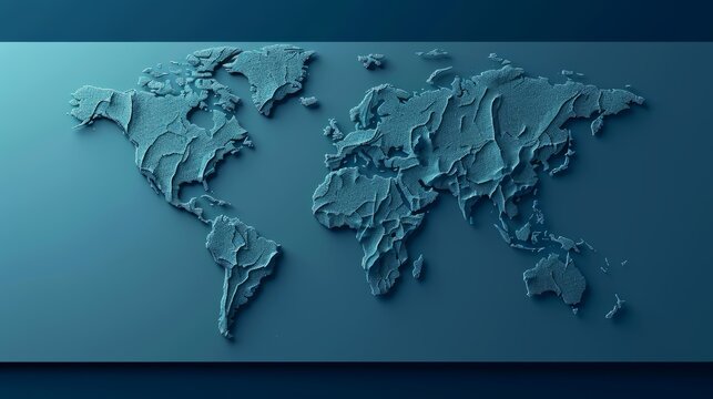  Explore the world: detailed 3d political map vector - perfect for educational materials, presentations, and publications
