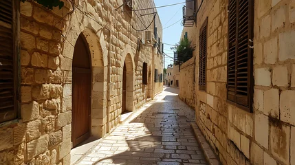Fototapeten narrow street in the town © Eldar