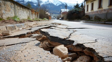 a crack in the ground