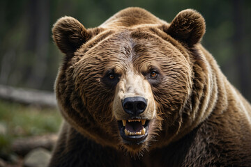 bear face close up