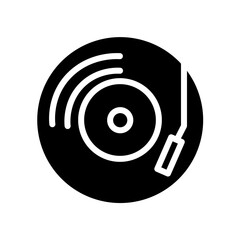 Play Record Sound Glyph Icon