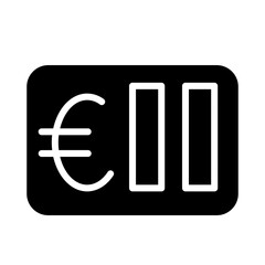 Euro Currency Money Glyph Icon