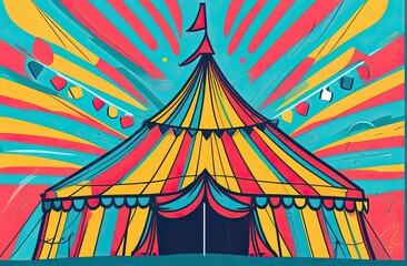 Celebration Canopy: Striped event tent for festive occasions, adding a touch of joy and vibrancy to outdoor celebrations and gatherings.