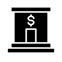 Bank Banking Building Glyph Icon