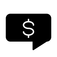 Bubble Money Price Glyph Icon