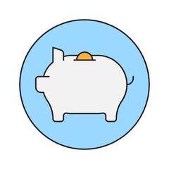 Simple illustration of a piggy bank. Best for business use, empty state illustrations, infographics, etc