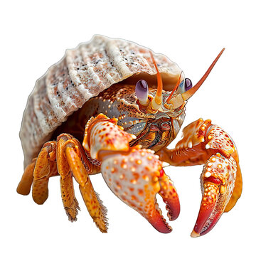 recommend clip art: hermit crab isolated on transparent background ,generative ai