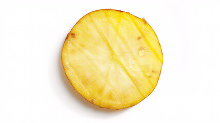 a studio photo of a single, fresh potato vegetable, isolated on a clear white background