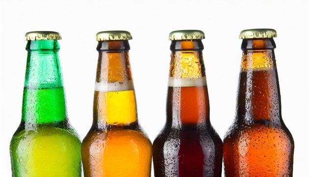 color beer isolated on white