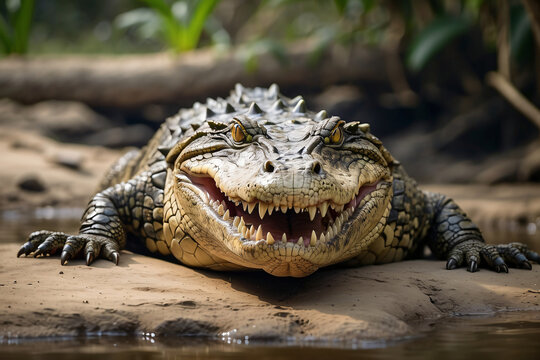 crocodile with natural background