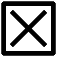 X Square Icon