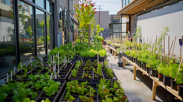 Greenhouse With Flowers