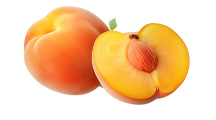 Realistic Apricot: Juicy, Fresh, and Delicious Fruit Isolated on Transparent Background for Your Summer Designs