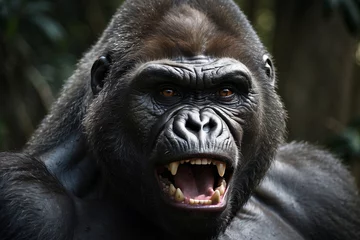 Fotobehang Gorilla face close up © IOLA