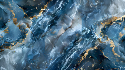 Obraz na płótnie Canvas abstract background, white blue marble with gold glitter veins, stone texture