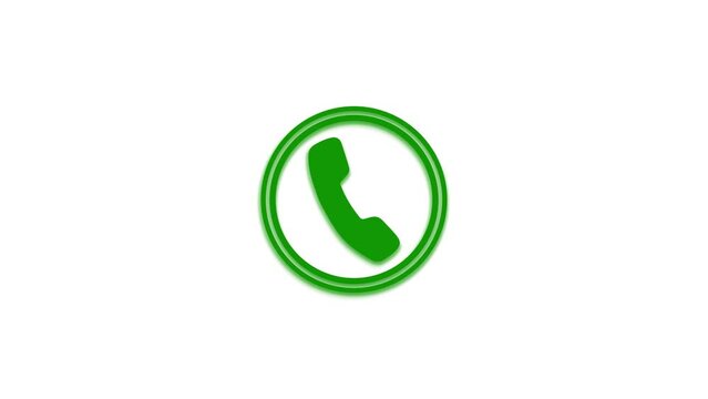 Incoming call icon and Ringing phone animation.and handset icon animation.