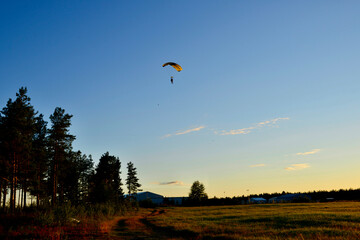 skydiver in the sky