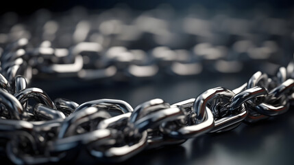  two silver chains forming a chain with an image of the internet and computer technology