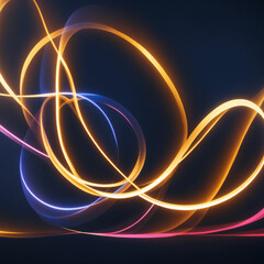 Abstract neon and golden light background, 8k