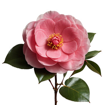 Camellia image isolated on a transparent background PNG photo