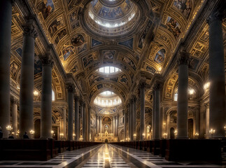 Fototapeta na wymiar interior of the building Vatican, Italy, Rome 