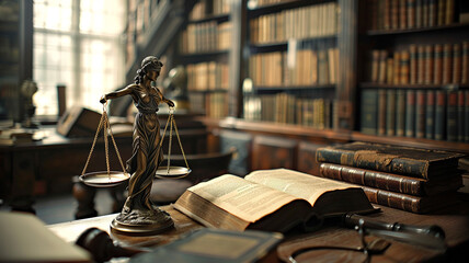 justice gavel and books