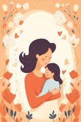 vector graphics illustration for Mother's day