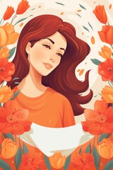 vector graphics illustration for Mother's day